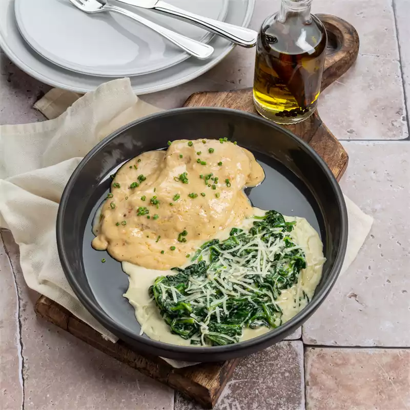 Հավի կրծքամիս սպանախով