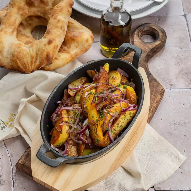 Տնական տապակած կարտոֆիլ սոխով