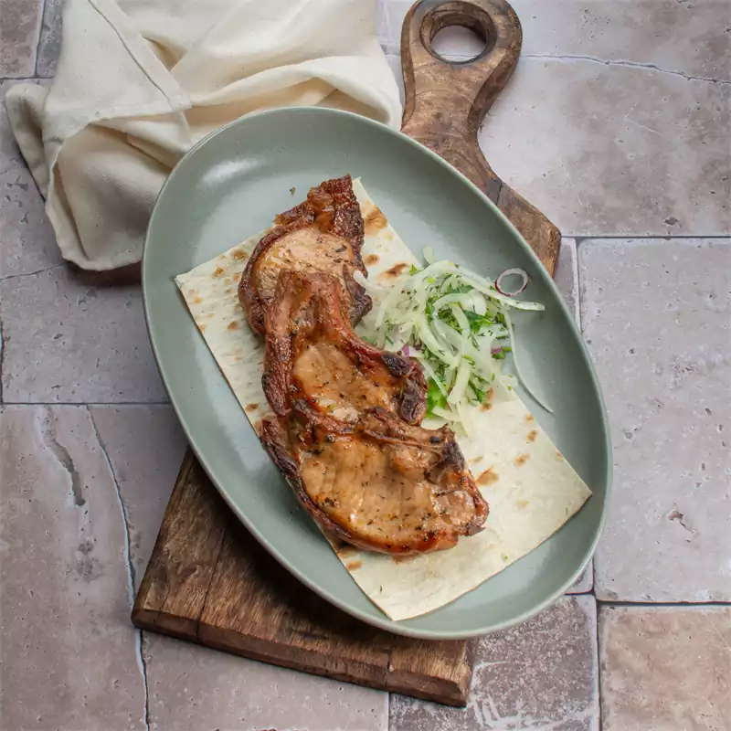 Խոզի չալաղաջ խորոված